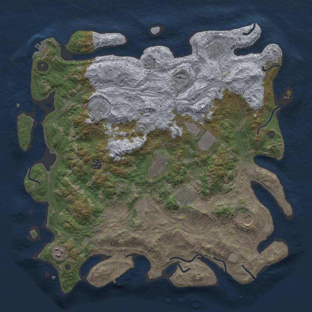 Rust Map: Procedural Map, Size: 4250, Seed: 16114, 19 Monuments