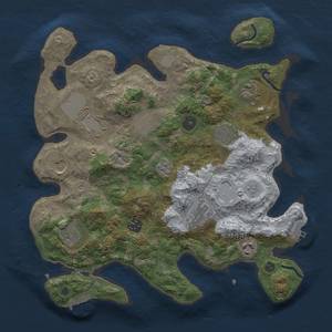 Thumbnail Rust Map: Procedural Map, Size: 3500, Seed: 988576002, 19 Monuments