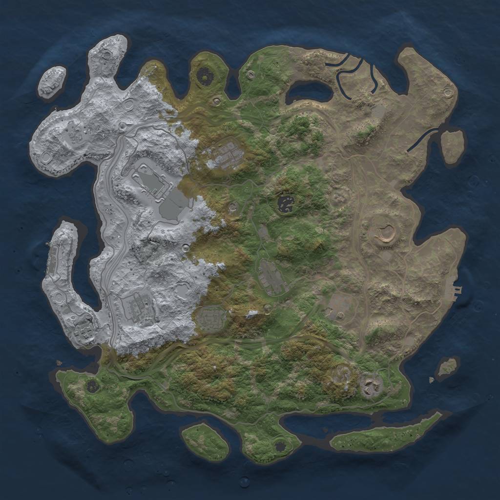 Rust Map: Procedural Map, Size: 4250, Seed: 27498, 19 Monuments