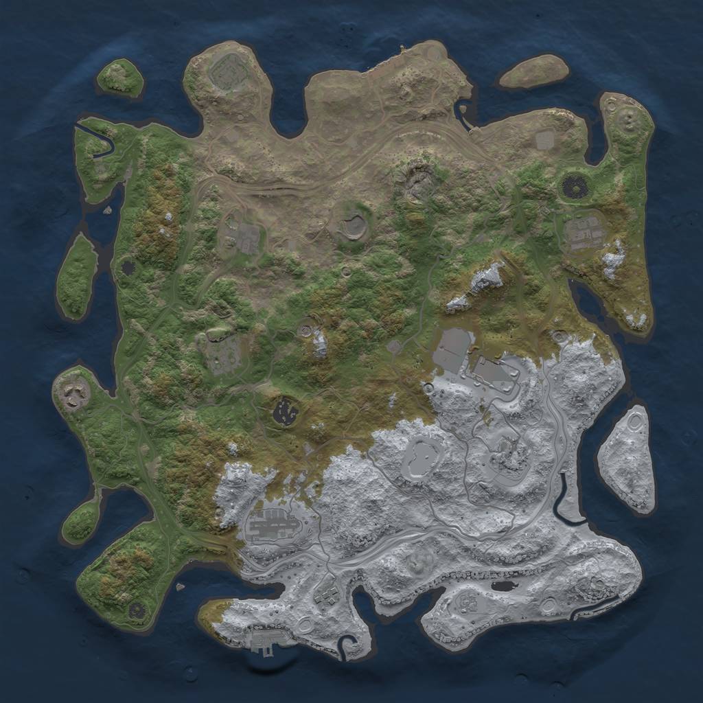 Rust Map: Procedural Map, Size: 4250, Seed: 116006681, 20 Monuments