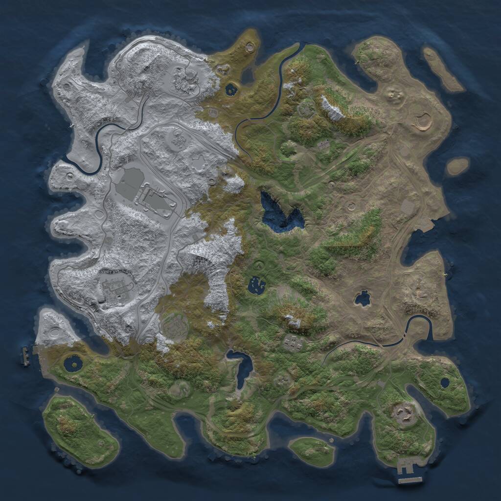 Rust Map: Procedural Map, Size: 4250, Seed: 1668117395, 14 Monuments