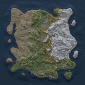 Thumbnail Rust Map: Procedural Map, Size: 3800, Seed: 93, 19 Monuments