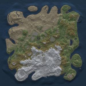 Thumbnail Rust Map: Procedural Map, Size: 4250, Seed: 17227724, 20 Monuments