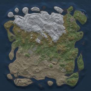 Thumbnail Rust Map: Procedural Map, Size: 4500, Seed: 2107056106, 20 Monuments