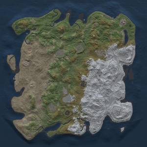 Thumbnail Rust Map: Procedural Map, Size: 4500, Seed: 701027526, 20 Monuments