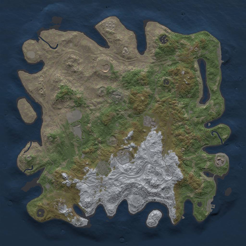 Rust Map: Procedural Map, Size: 4250, Seed: 220254125, 16 Monuments