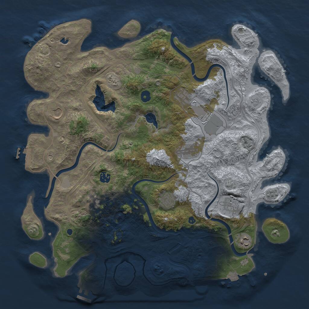 Rust Map: Procedural Map, Size: 4250, Seed: 178019300, 16 Monuments