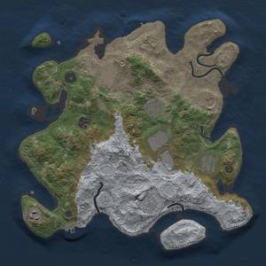 Thumbnail Rust Map: Procedural Map, Size: 3500, Seed: 1618609211, 17 Monuments