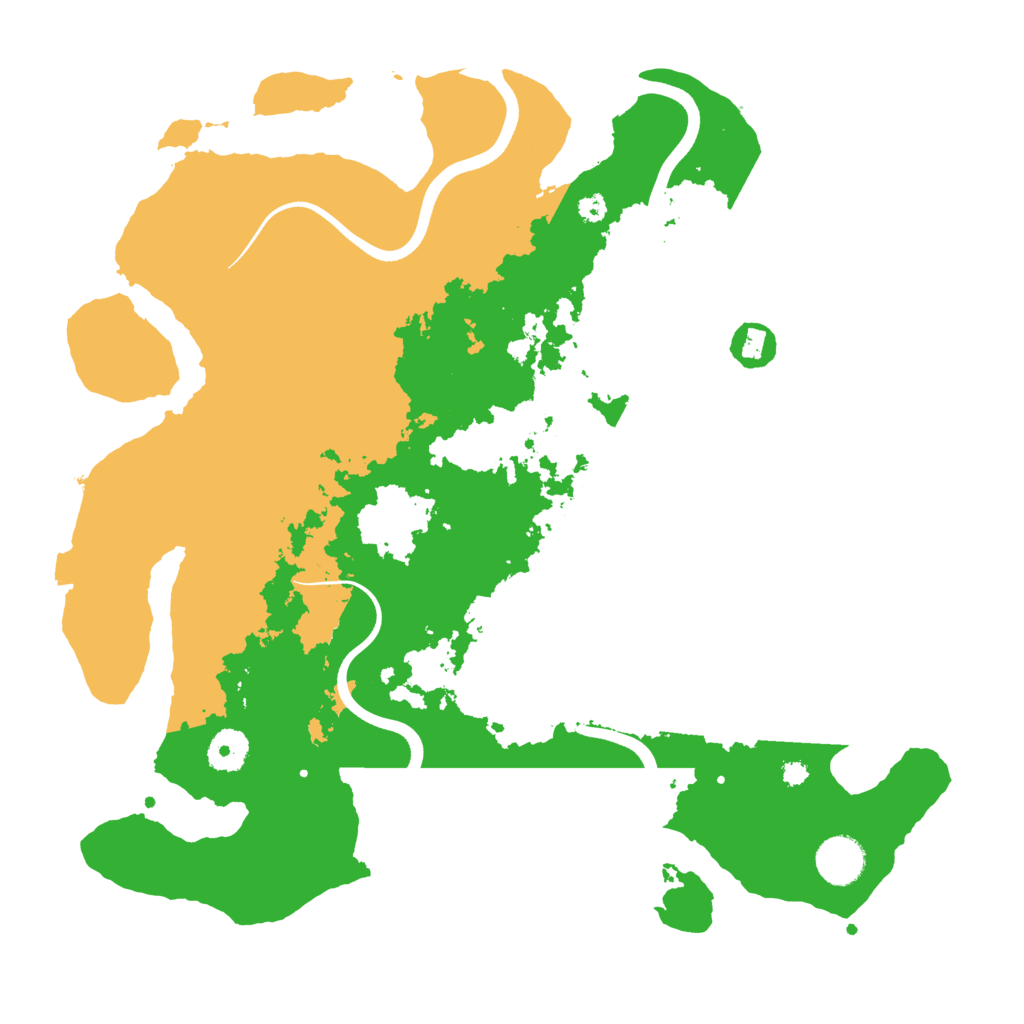 Biome Rust Map: Procedural Map, Size: 3700, Seed: 48456