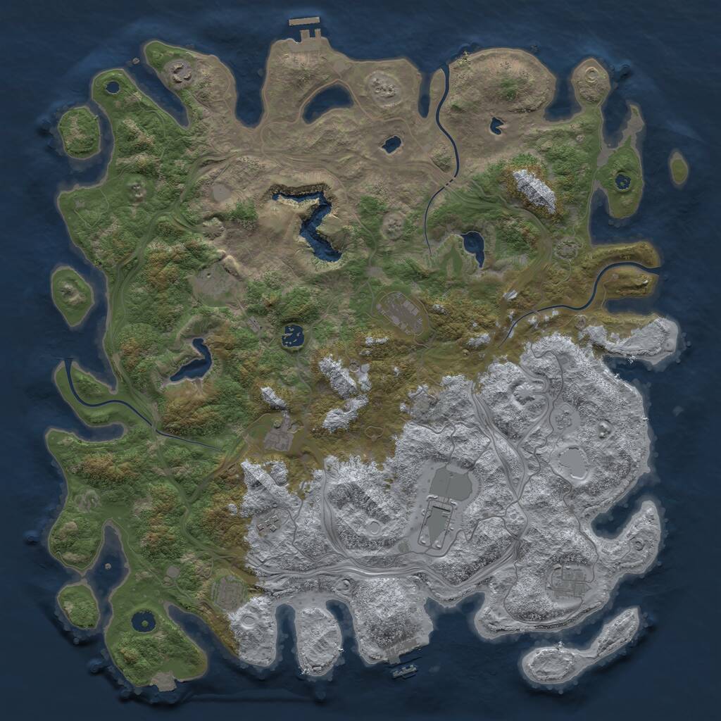 Rust Map: Procedural Map, Size: 4750, Seed: 311420, 15 Monuments