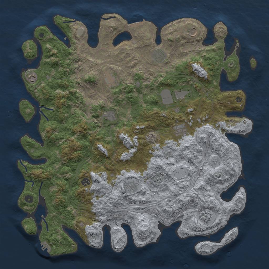 Rust Map: Procedural Map, Size: 4750, Seed: 311420, 20 Monuments