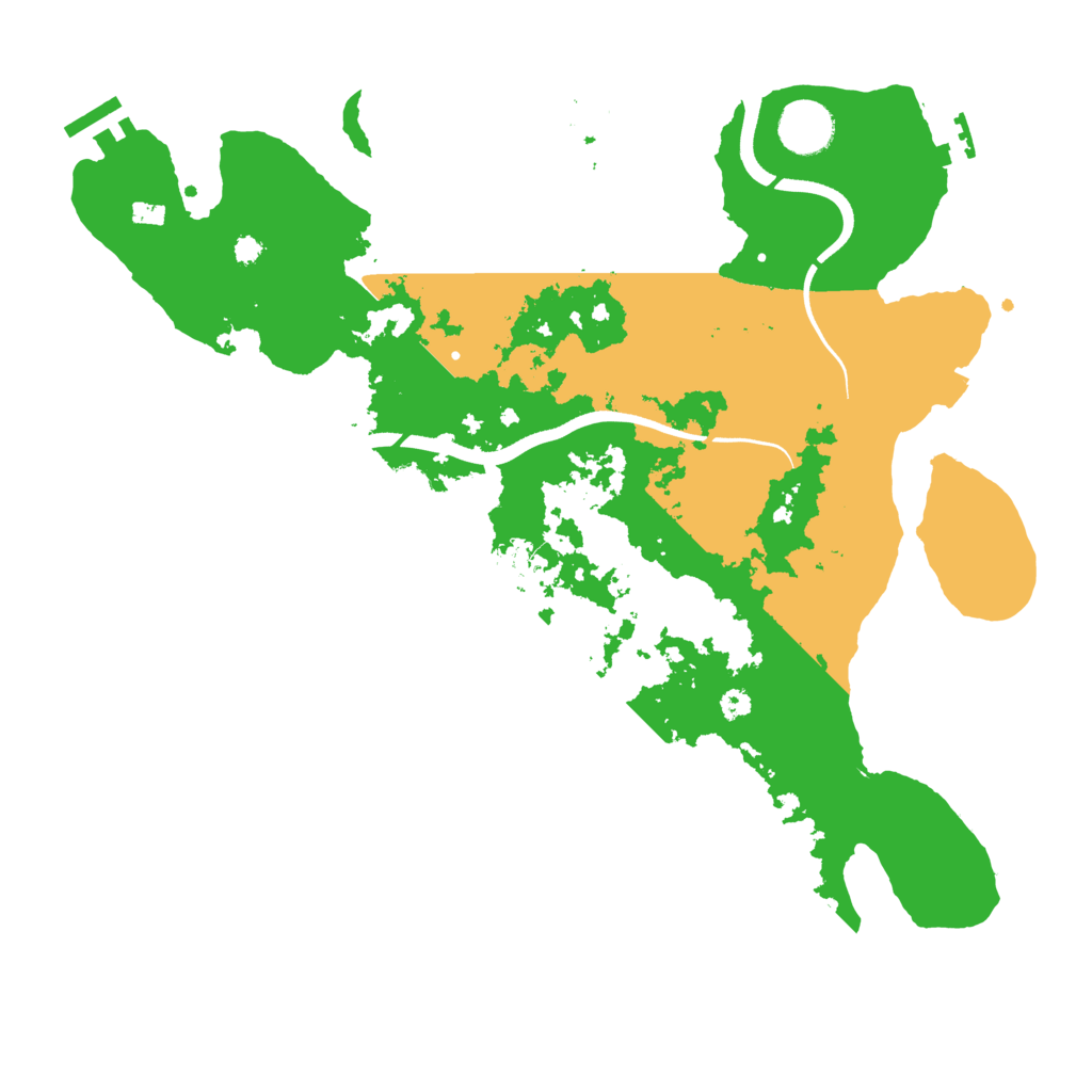 Biome Rust Map: Procedural Map, Size: 3600, Seed: 88841249