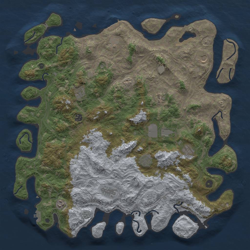 Rust Map: Procedural Map, Size: 4869, Seed: 20220916, 20 Monuments