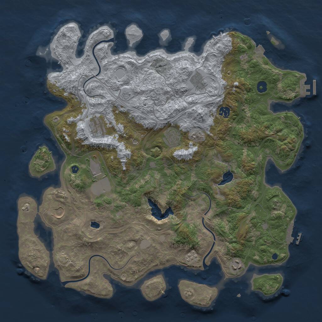 Rust Map: Procedural Map, Size: 4300, Seed: 120112, 14 Monuments