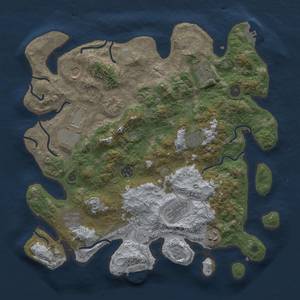 Thumbnail Rust Map: Procedural Map, Size: 3850, Seed: 842639834, 19 Monuments