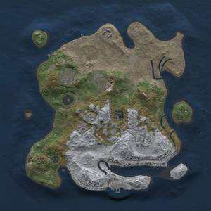 Thumbnail Rust Map: Procedural Map, Size: 3000, Seed: 796664, 14 Monuments