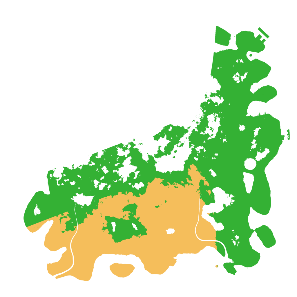 Biome Rust Map: Procedural Map, Size: 4400, Seed: 55104587