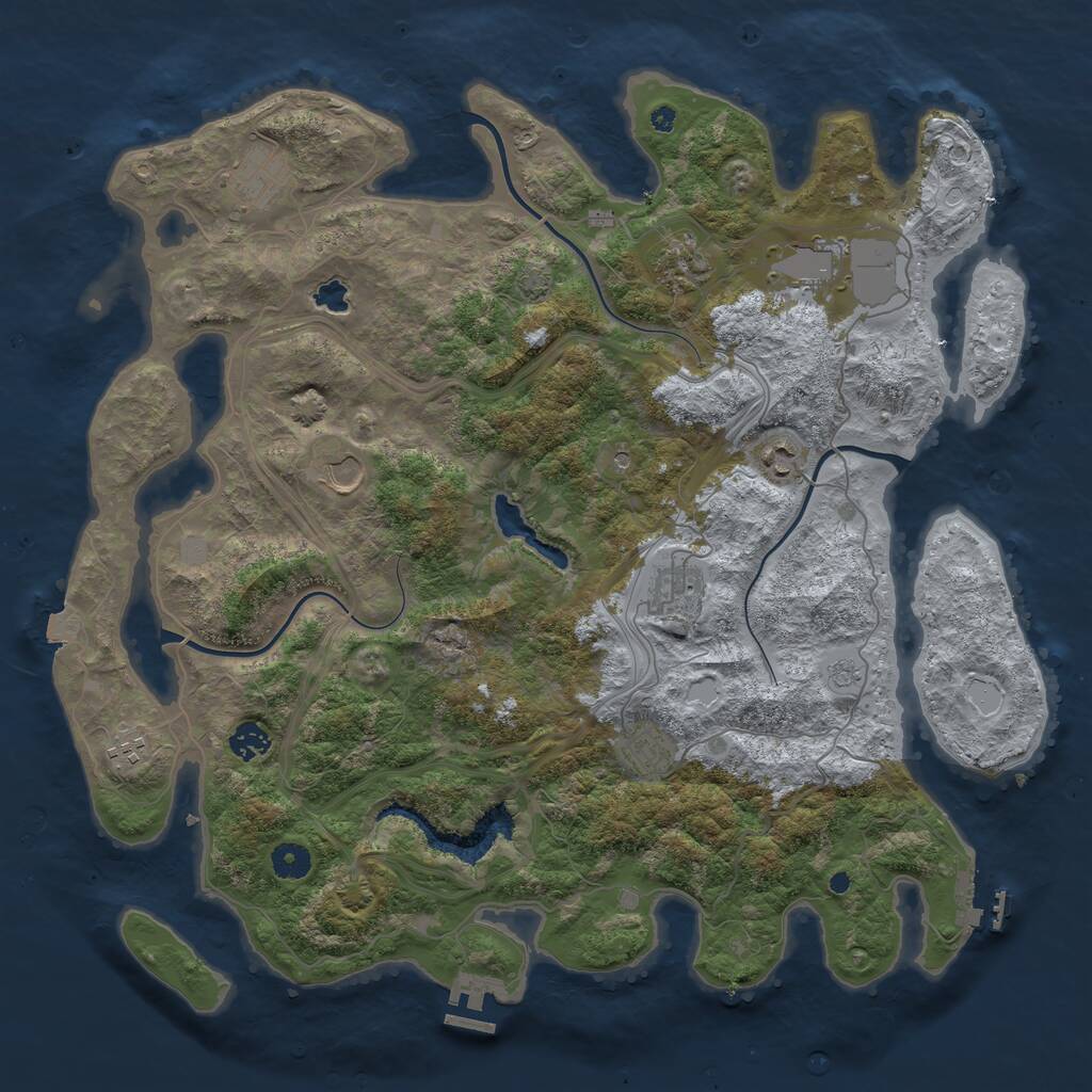 Rust Map: Procedural Map, Size: 4300, Seed: 373048091, 15 Monuments