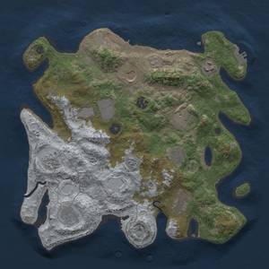 Thumbnail Rust Map: Procedural Map, Size: 3500, Seed: 1698331082, 19 Monuments