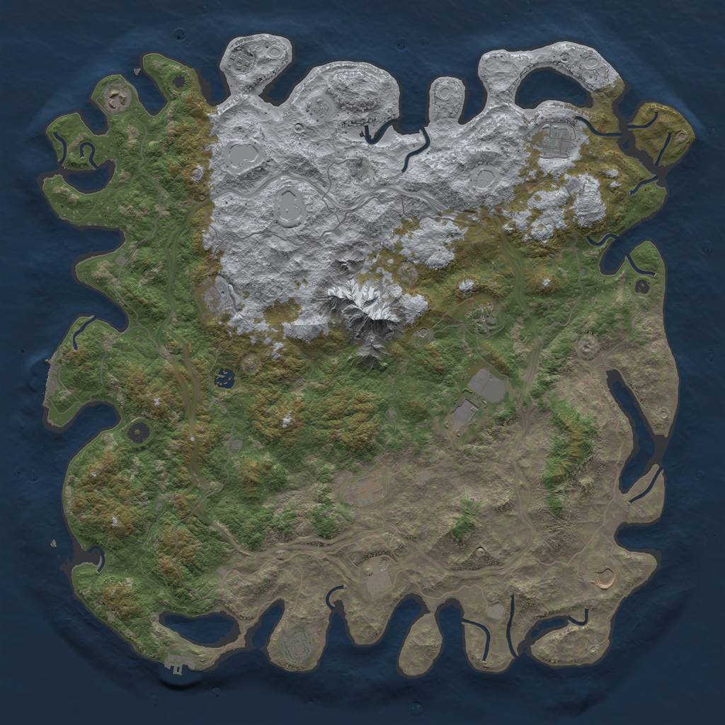 Rust Map: Procedural Map, Size: 5250, Seed: 85645, 20 Monuments