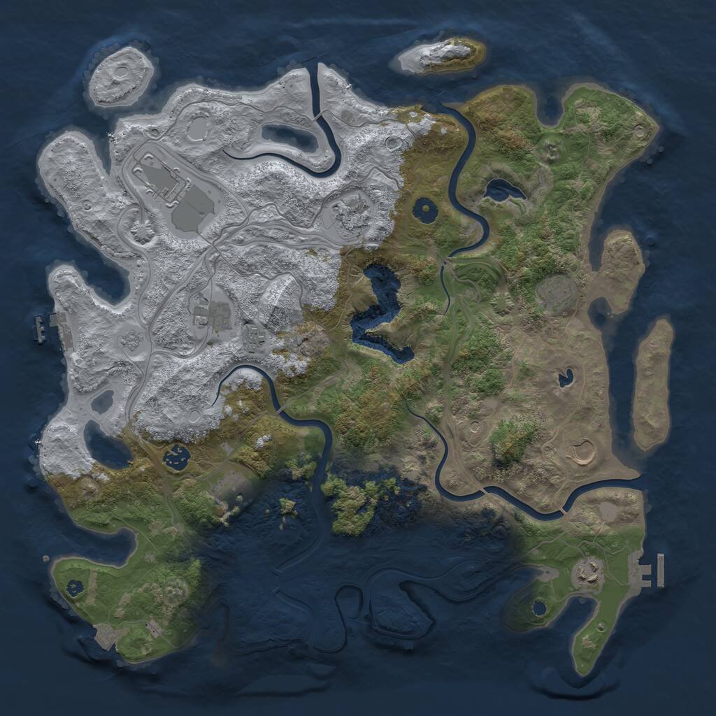 Rust Map: Procedural Map, Size: 4300, Seed: 17, 15 Monuments