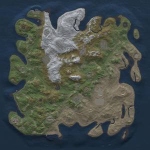 Thumbnail Rust Map: Procedural Map, Size: 4250, Seed: 452903793, 20 Monuments