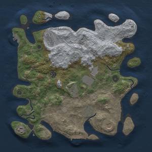 Thumbnail Rust Map: Procedural Map, Size: 3500, Seed: 1882528124, 16 Monuments