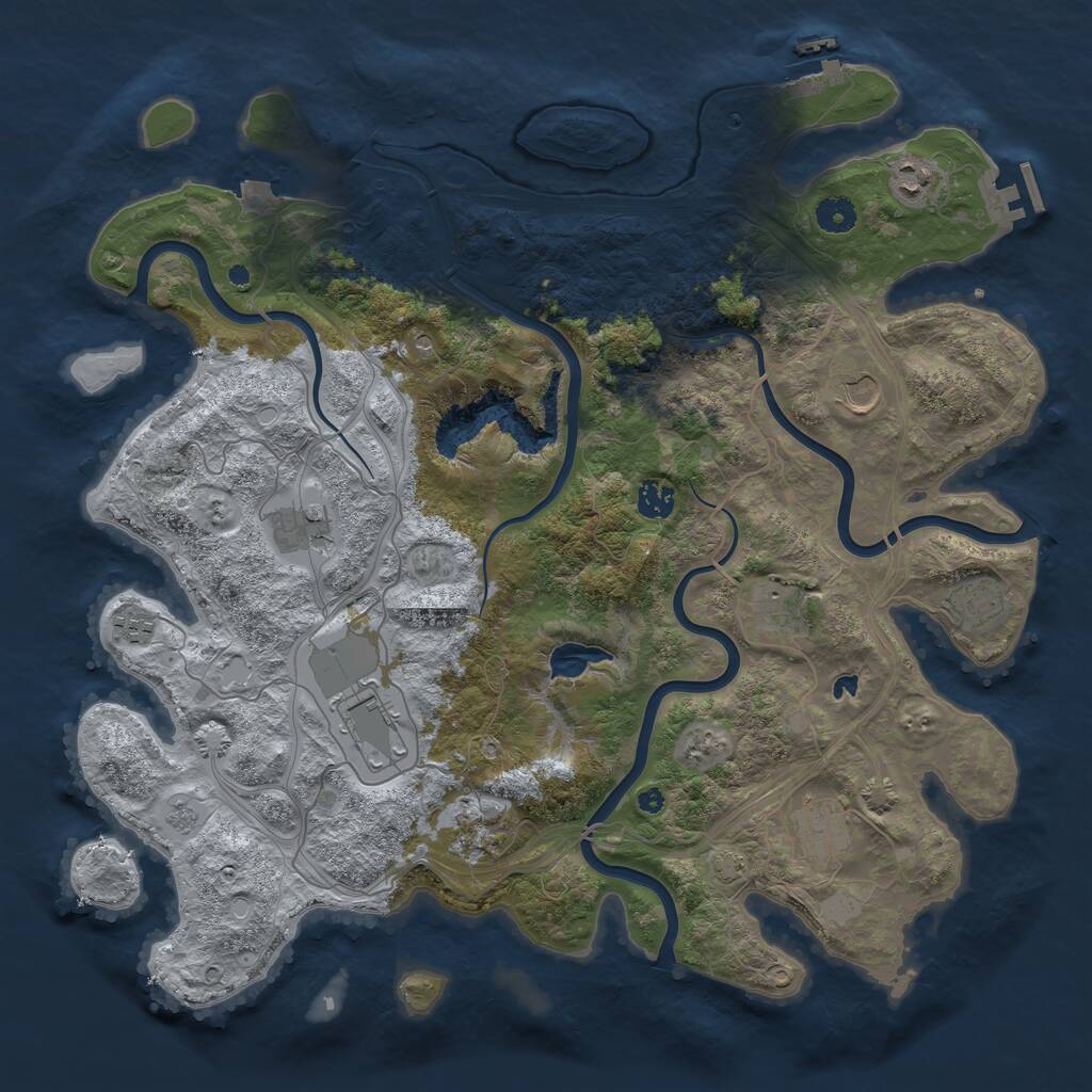 Rust Map: Procedural Map, Size: 4250, Seed: 160922, 16 Monuments