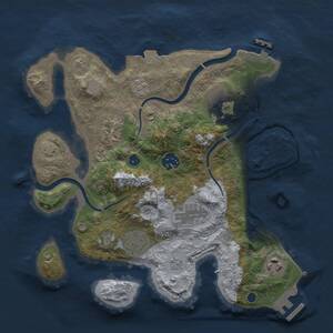 Thumbnail Rust Map: Procedural Map, Size: 3000, Seed: 555555555, 13 Monuments