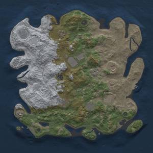 Thumbnail Rust Map: Procedural Map, Size: 4000, Seed: 1451537870, 19 Monuments