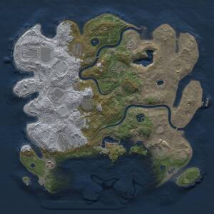 Thumbnail Rust Map: Procedural Map, Size: 4000, Seed: 1451537870, 17 Monuments