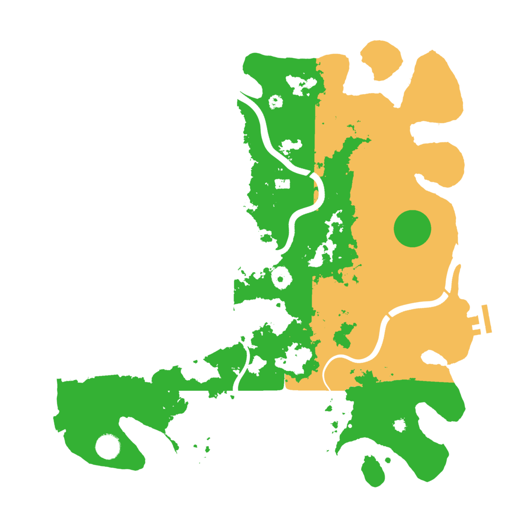 Biome Rust Map: Procedural Map, Size: 3700, Seed: 871513846