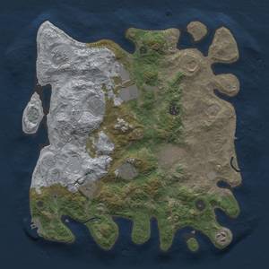 Thumbnail Rust Map: Procedural Map, Size: 3700, Seed: 871513846, 19 Monuments