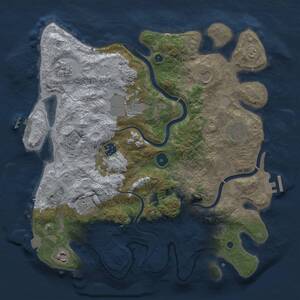 Thumbnail Rust Map: Procedural Map, Size: 3700, Seed: 871513846, 14 Monuments