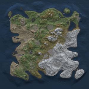 Thumbnail Rust Map: Procedural Map, Size: 3500, Seed: 192517937, 18 Monuments