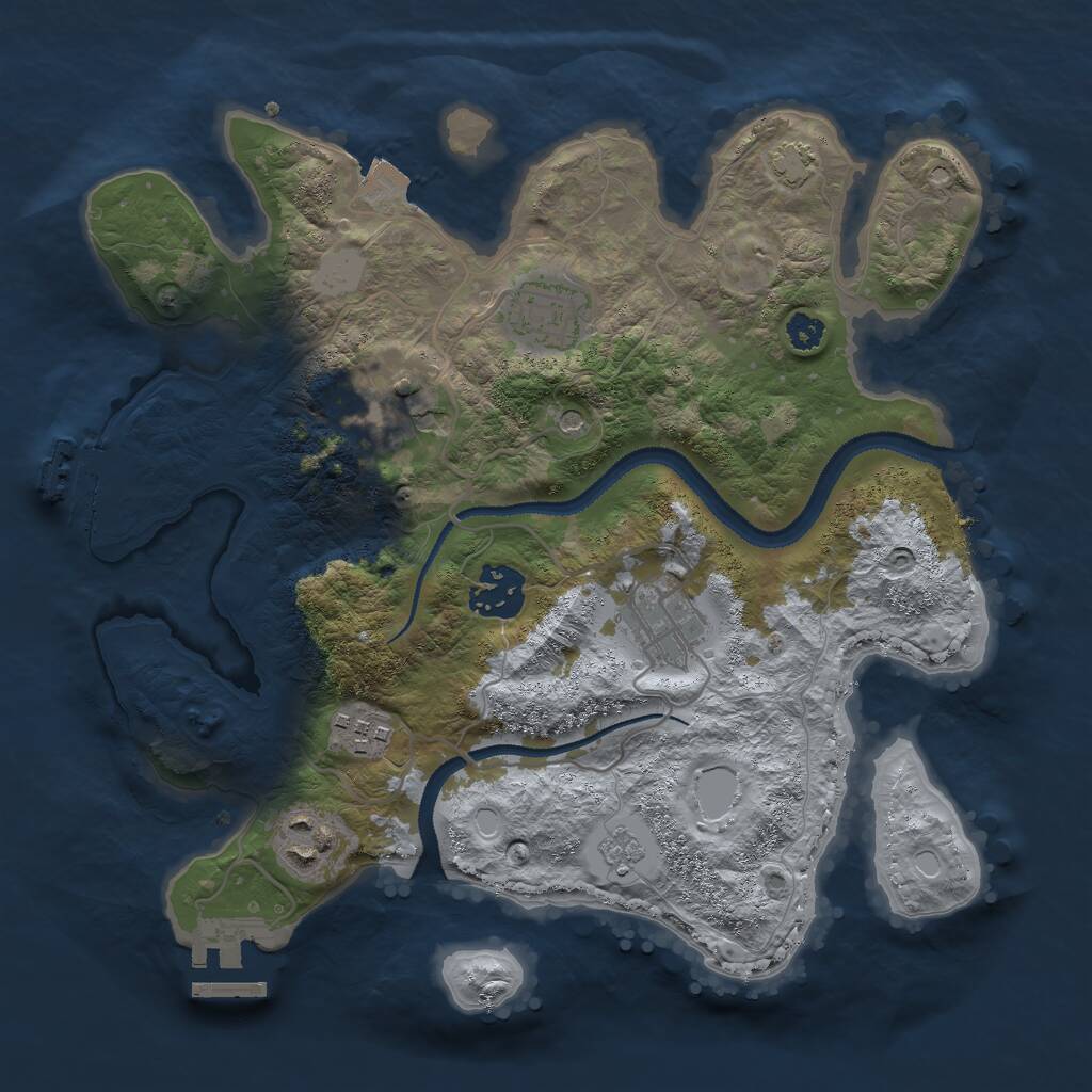 Rust Map: Procedural Map, Size: 2950, Seed: 4532423, 12 Monuments