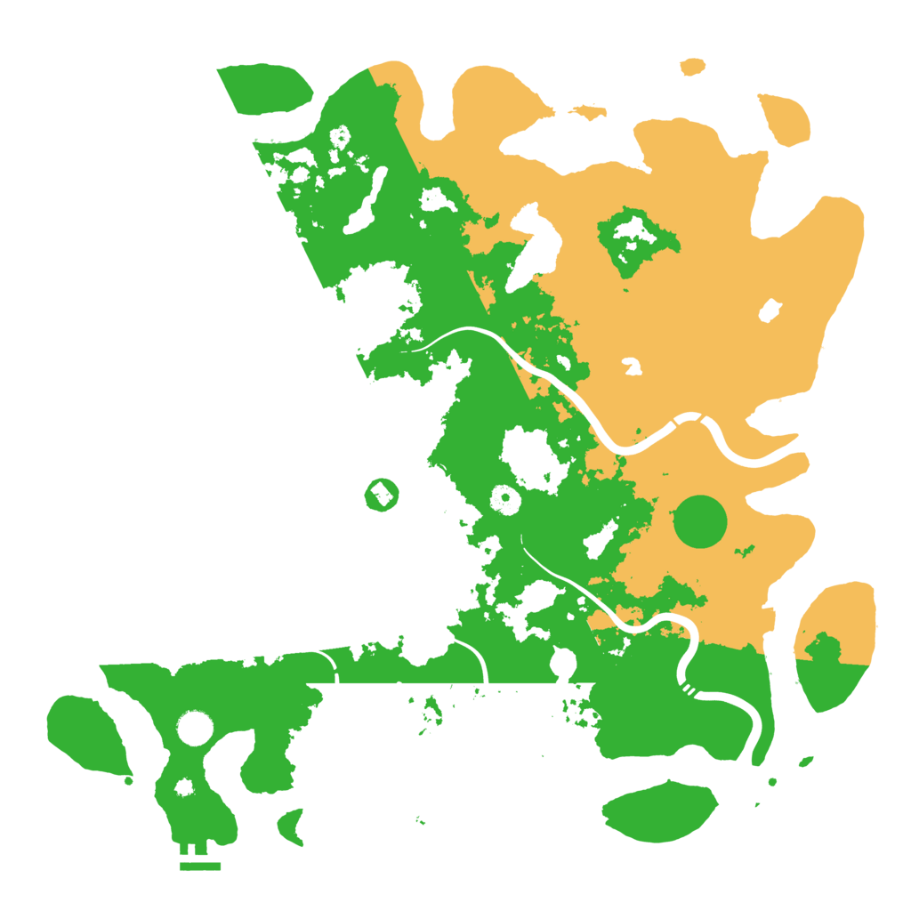 Biome Rust Map: Procedural Map, Size: 4500, Seed: 845302217