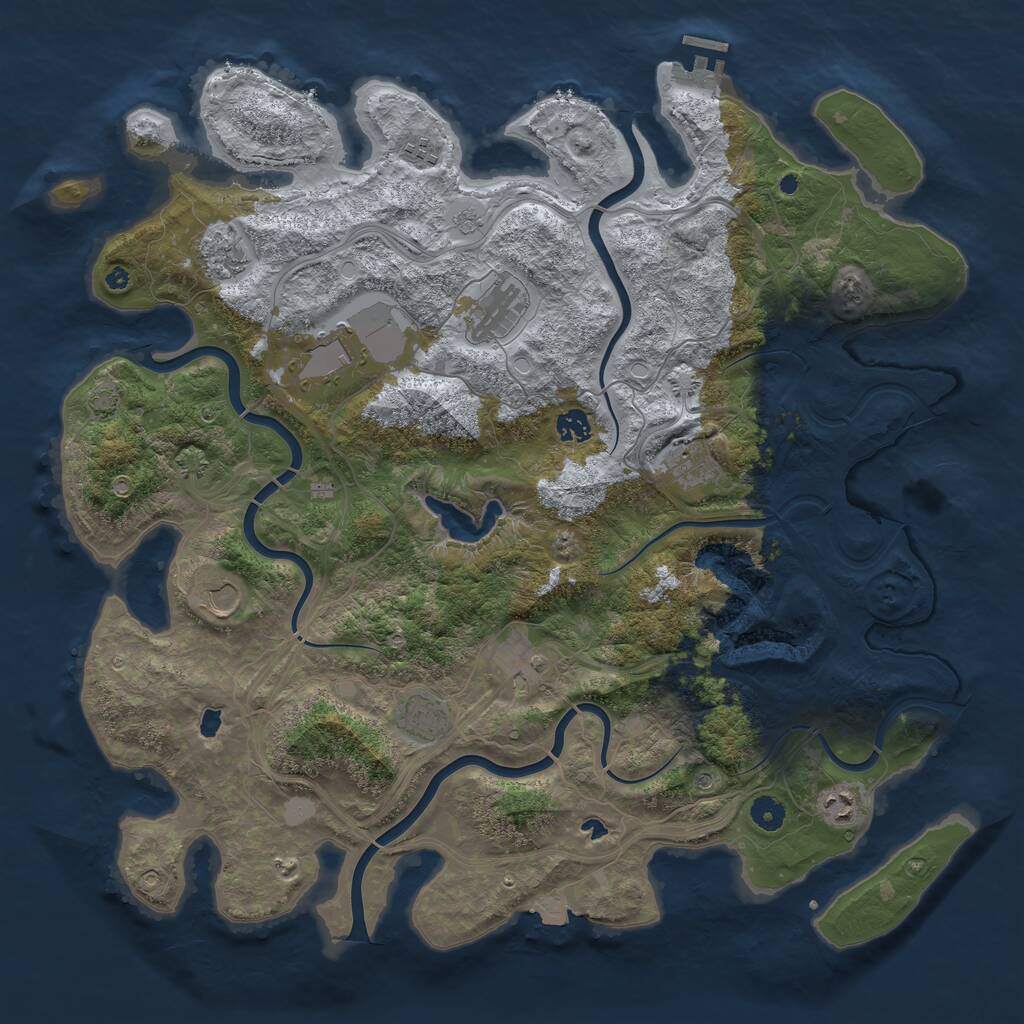 Rust Map: Procedural Map, Size: 4500, Seed: 170898308, 15 Monuments