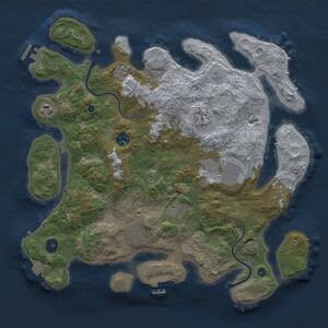 Thumbnail Rust Map: Procedural Map, Size: 3750, Seed: 1411480220, 13 Monuments