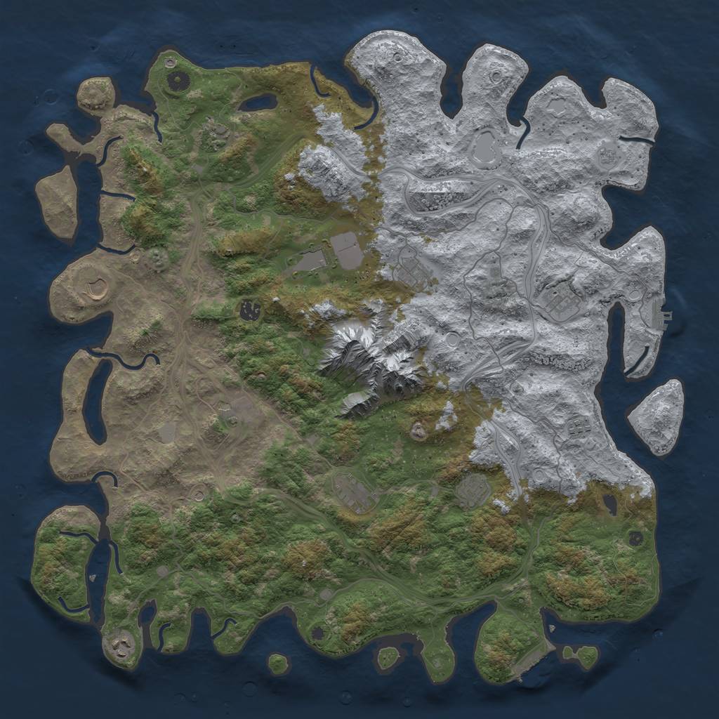 Rust Map: Procedural Map, Size: 5000, Seed: 475132, 20 Monuments