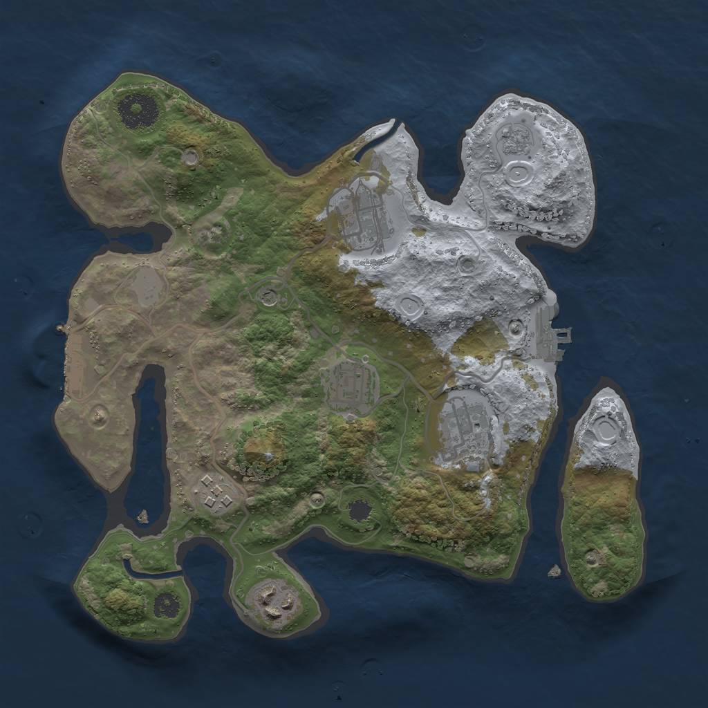 Rust Map: Procedural Map, Size: 2800, Seed: 366478015, 14 Monuments