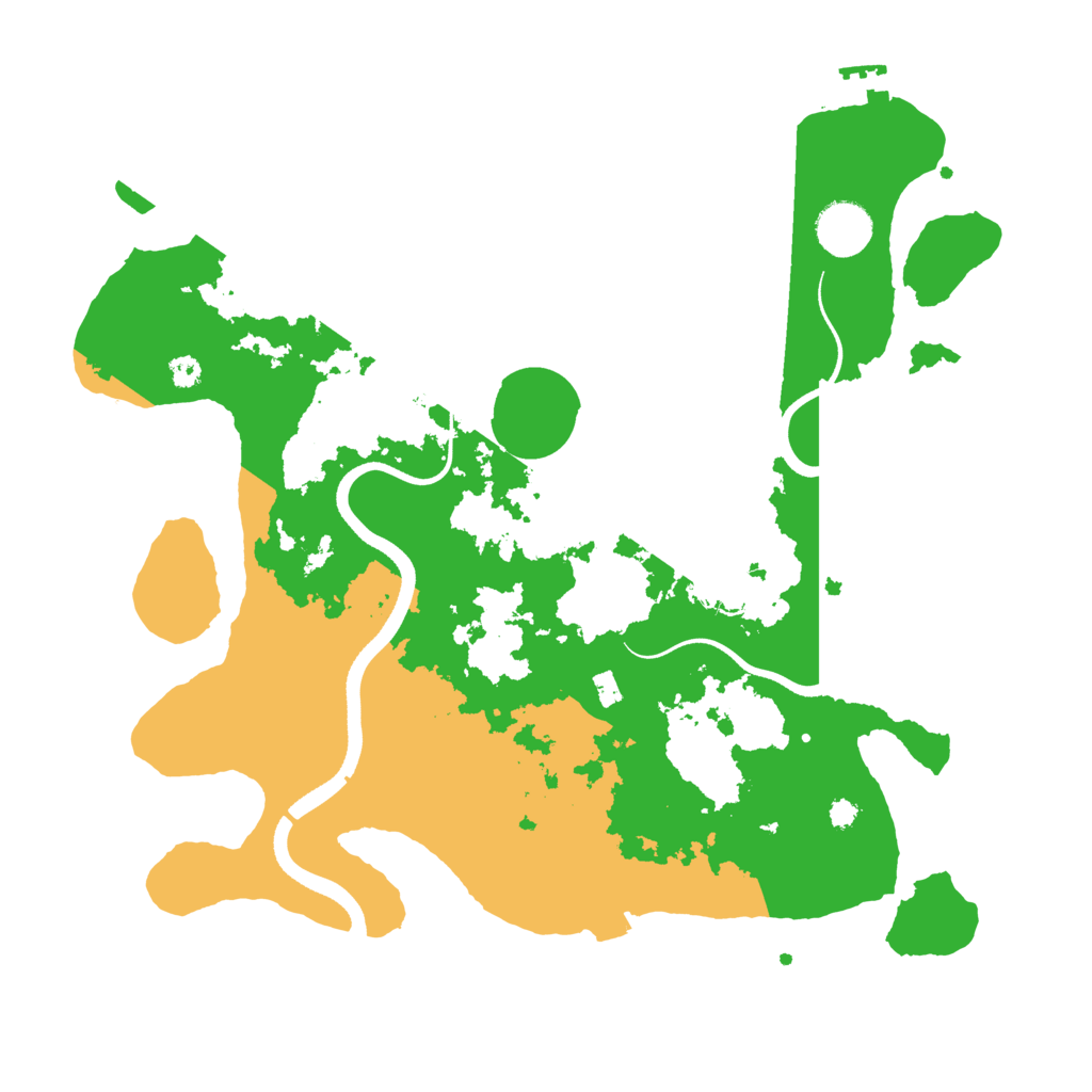 Biome Rust Map: Procedural Map, Size: 3500, Seed: 159556742