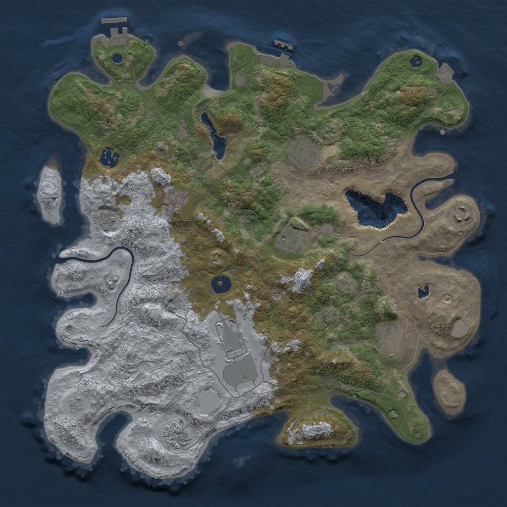 Rust Map: Procedural Map, Size: 4000, Seed: 946998, 15 Monuments