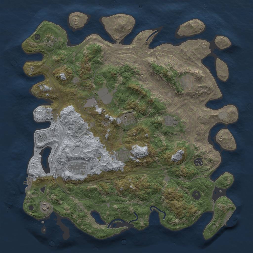 Rust Map: Procedural Map, Size: 4250, Seed: 5551212, 18 Monuments