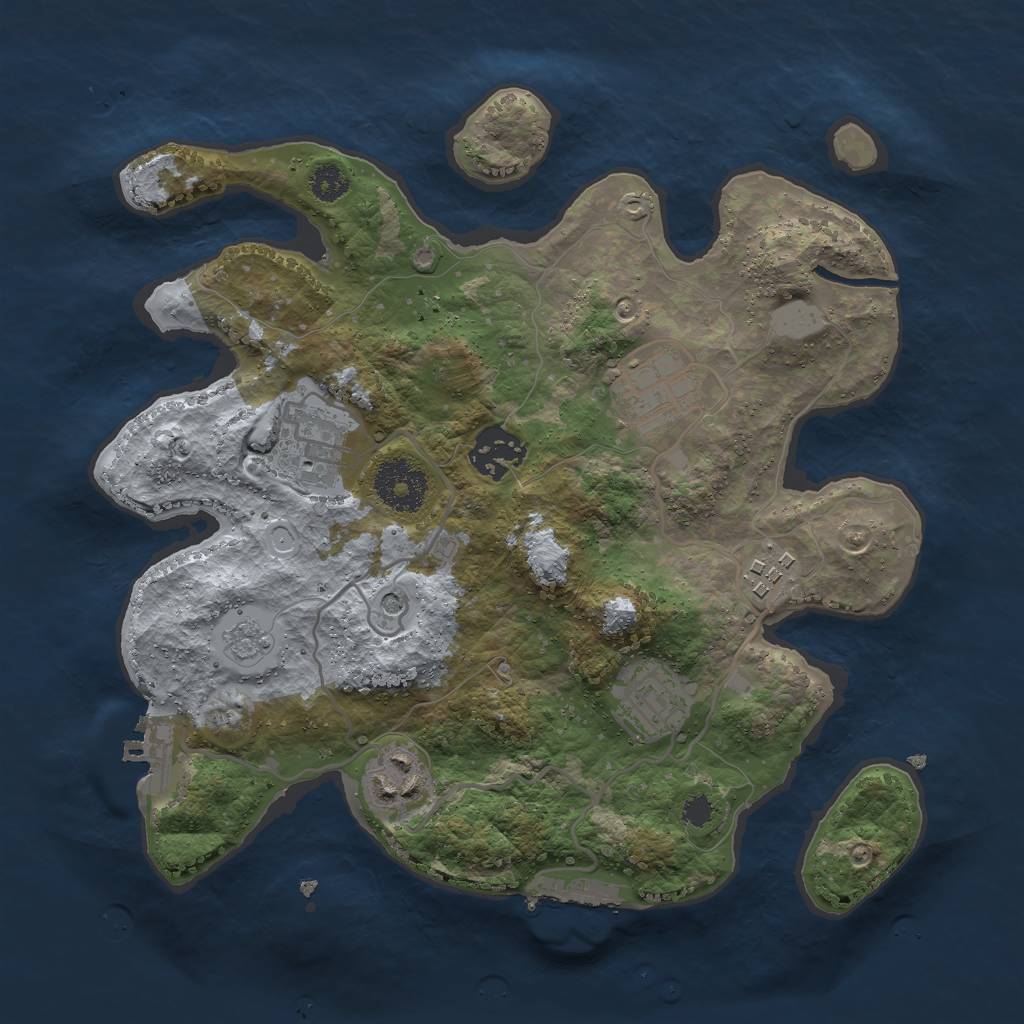 Rust Map: Procedural Map, Size: 2900, Seed: 123456, 15 Monuments