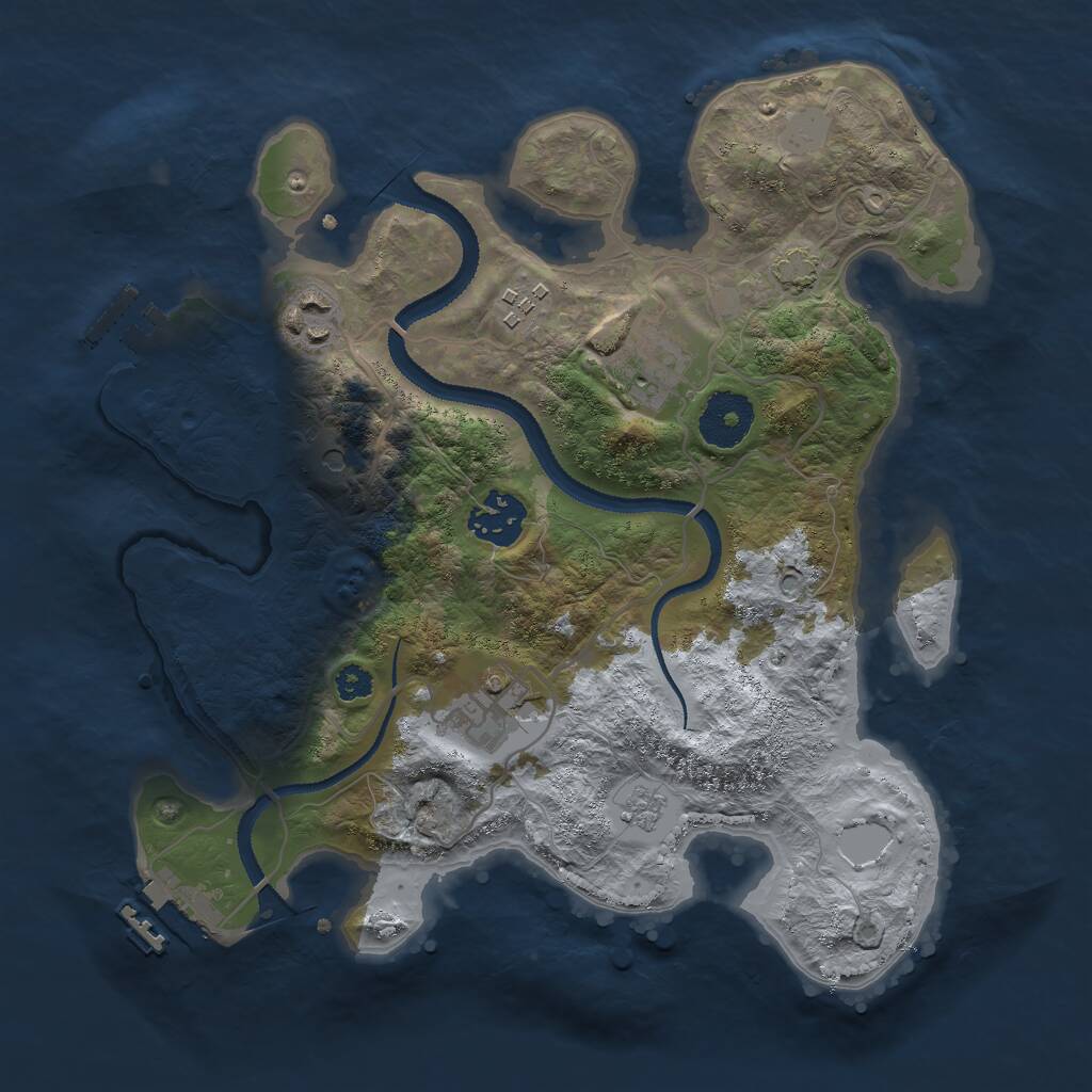 Rust Map: Procedural Map, Size: 3000, Seed: 11126, 11 Monuments