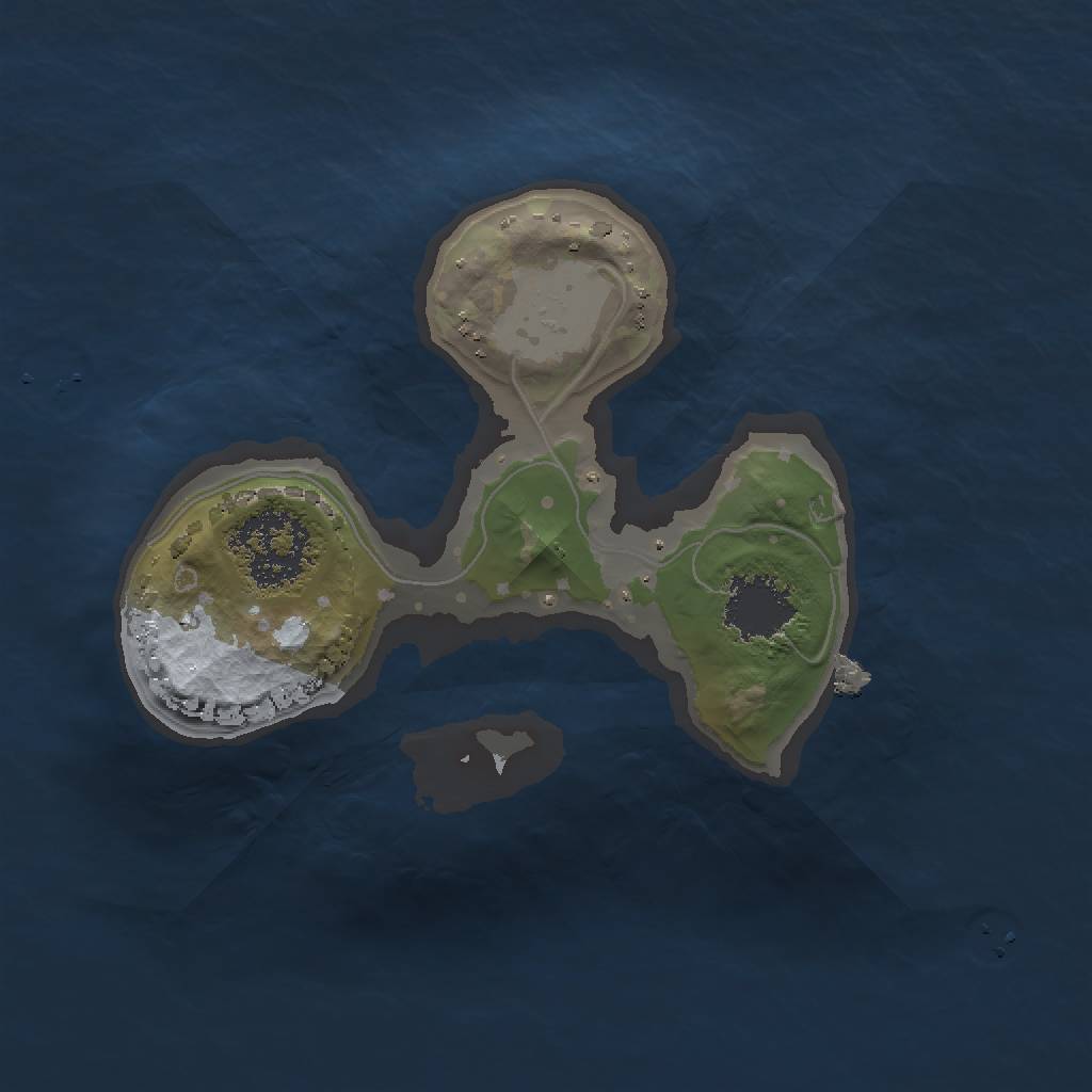 Rust Map: Procedural Map, Size: 1400, Seed: 6742, 4 Monuments