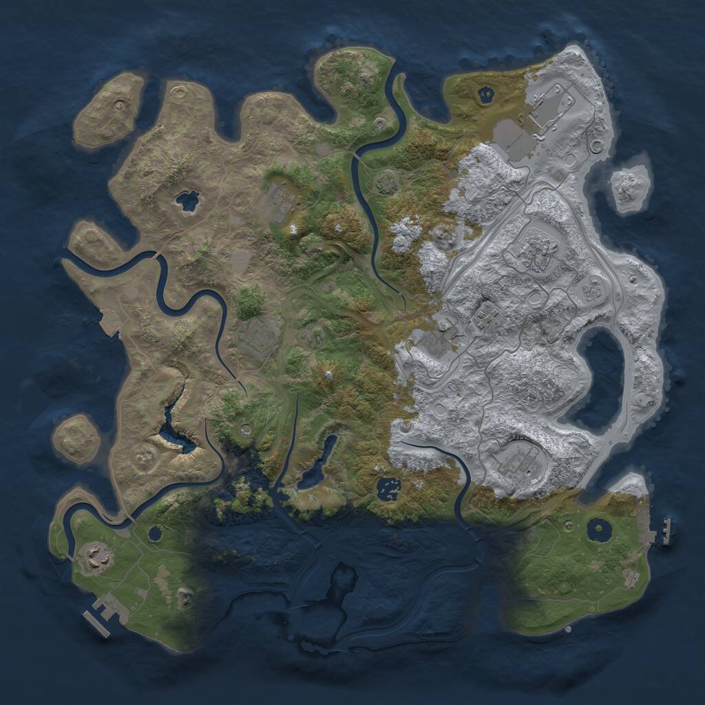 Rust Map: Procedural Map, Size: 4250, Seed: 71752, 15 Monuments