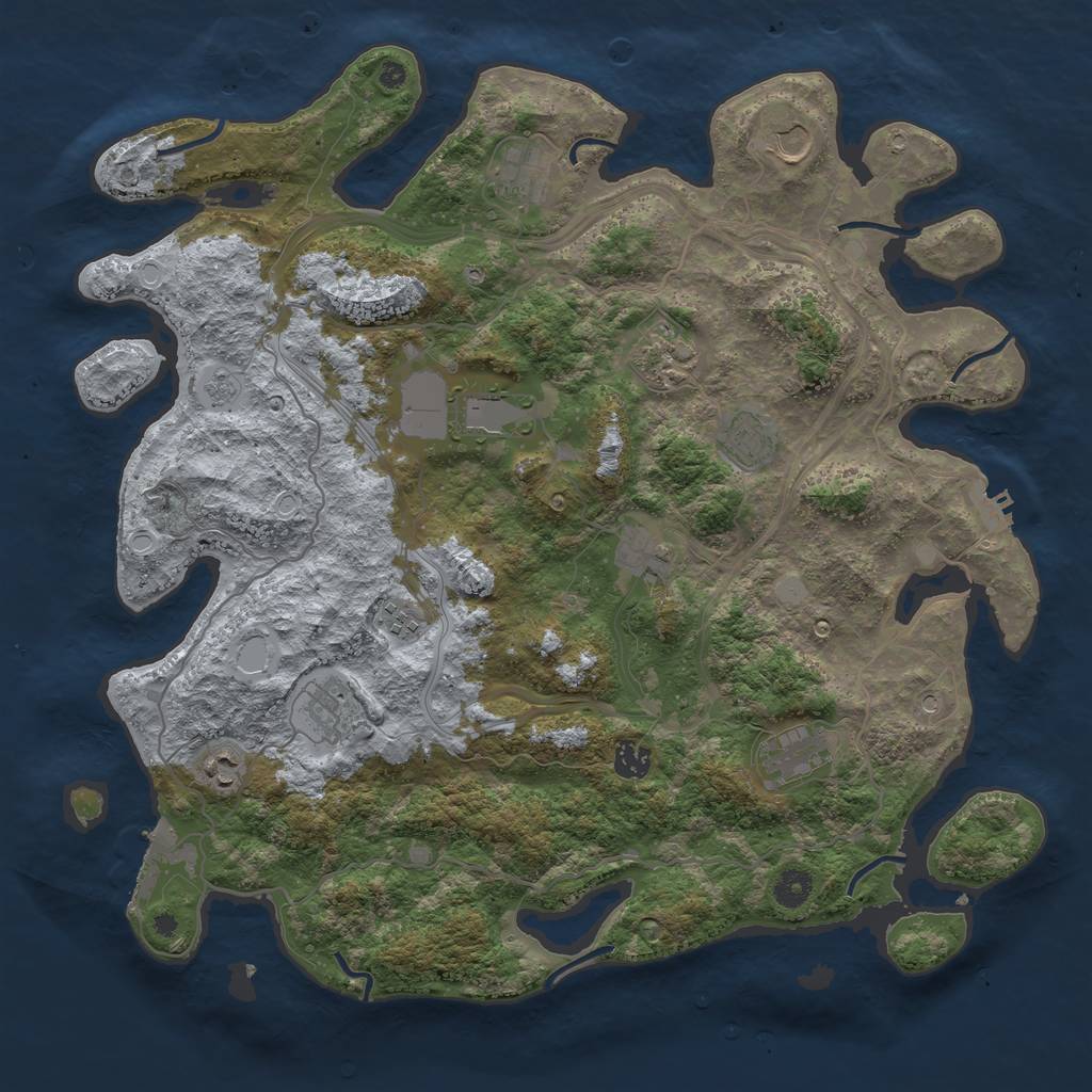 Rust Map: Procedural Map, Size: 4250, Seed: 7871, 20 Monuments