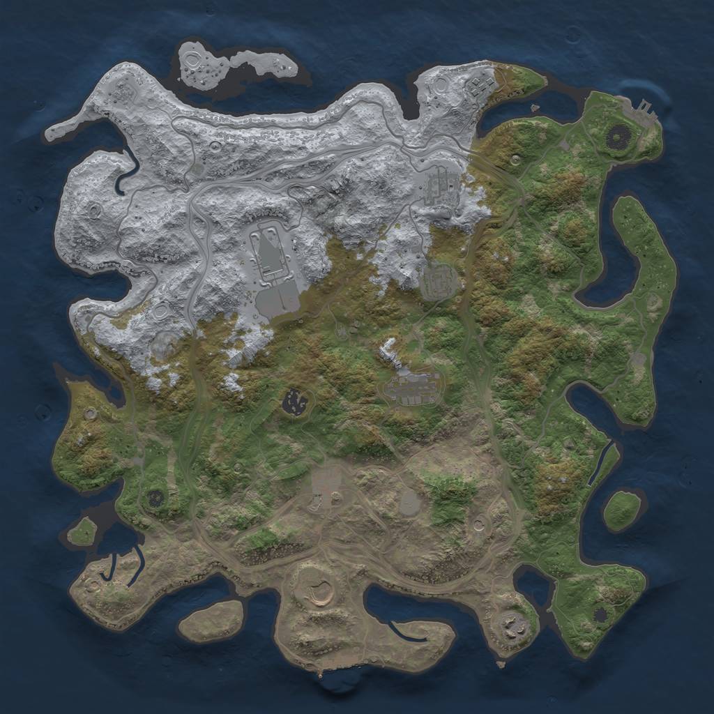 Rust Map: Procedural Map, Size: 4250, Seed: 78422, 18 Monuments